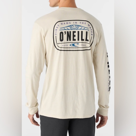 O’Neill EVENTIDE STANDARD FIT LONG SLEEVE TEE - Men’s LT KHAKI Size Small - Picture 4 of 9